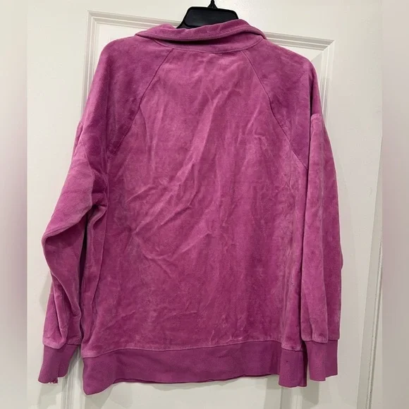 WILD FABLE MEDIUM QUARTER ZIP VELOUR VELVET OULL OVER LONG SLEEVE - Picture 2 of 8